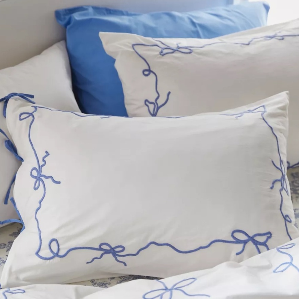 Urban Outfitters Lacey Bows Pillow Sham